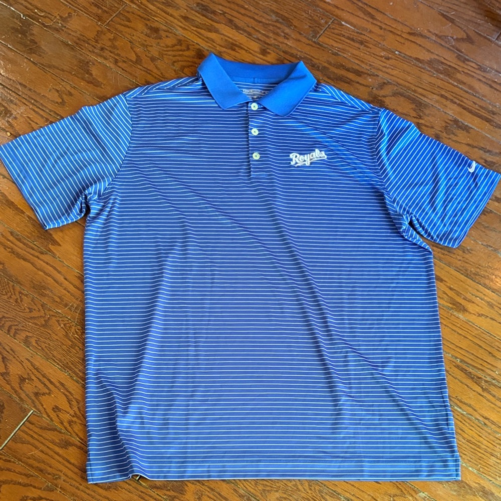 Nike MLB Blue Striped Royals Polo